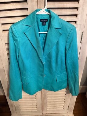 Ann Taylor Bright Teal Tailored Blazer Jacket